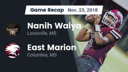 Recap: Nanih Waiya  vs. East Marion  2018