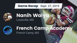 Recap: Nanih Waiya  vs. French Camp Academy  2019