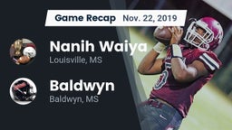 Recap: Nanih Waiya  vs. Baldwyn  2019