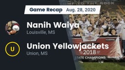 Recap: Nanih Waiya  vs. Union Yellowjackets 2020