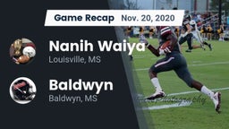 Recap: Nanih Waiya  vs. Baldwyn  2020