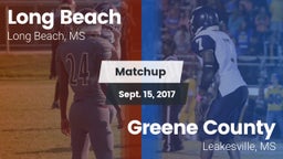 Matchup: Long Beach vs. Greene County  2017