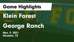 Klein Forest  vs George Ranch  Game Highlights - Nov. 9, 2021