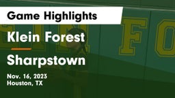 Klein Forest  vs Sharpstown  Game Highlights - Nov. 16, 2023
