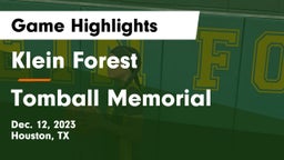 Klein Forest  vs Tomball Memorial  Game Highlights - Dec. 12, 2023