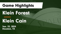 Klein Forest  vs Klein Cain  Game Highlights - Jan. 23, 2024