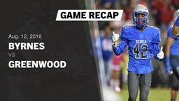 Recap: Byrnes  vs. Greenwood  2016