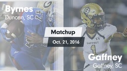 Matchup: Byrnes vs. Gaffney  2016