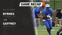 Recap: Byrnes  vs. Gaffney  2016