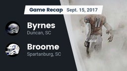 Recap: Byrnes  vs. Broome  2017