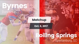 Matchup: Byrnes vs. Boiling Springs  2017