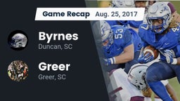 Recap: Byrnes  vs. Greer  2017