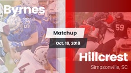 Matchup: Byrnes vs. Hillcrest  2018
