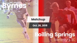Matchup: Byrnes vs. Boiling Springs  2018