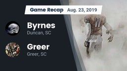 Recap: Byrnes  vs. Greer  2019