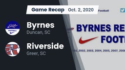 Recap: Byrnes  vs. Riverside  2020