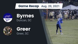 Recap: Byrnes  vs. Greer  2021