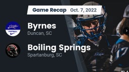 Recap: Byrnes  vs. Boiling Springs  2022