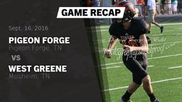 Recap: Pigeon Forge  vs. West Greene  2016