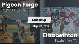 Matchup: Pigeon Forge High Sc vs. Elizabethton  2016