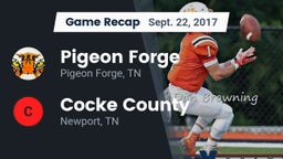 Recap: Pigeon Forge  vs. Cocke County  2017