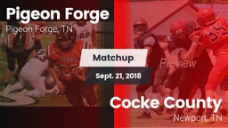 Matchup: Pigeon Forge High Sc vs. Cocke County  2018
