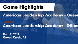 American Leadership Academy - Queen Creek vs American Leadership Academy - Gilbert  Game Highlights - Dec. 2, 2019