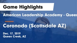 American Leadership Academy - Queen Creek vs Coronado (Scottsdale AZ) Game Highlights - Dec. 17, 2019