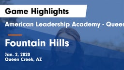 American Leadership Academy - Queen Creek vs Fountain Hills  Game Highlights - Jan. 2, 2020