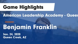 American Leadership Academy - Queen Creek vs Benjamin Franklin  Game Highlights - Jan. 24, 2020