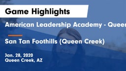 American Leadership Academy - Queen Creek vs San Tan Foothills  (Queen Creek) Game Highlights - Jan. 28, 2020