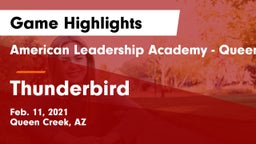 American Leadership Academy - Queen Creek vs Thunderbird  Game Highlights - Feb. 11, 2021