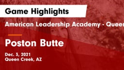 American Leadership Academy - Queen Creek vs Poston Butte  Game Highlights - Dec. 3, 2021