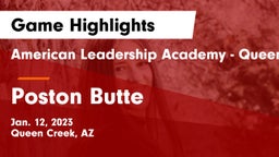 American Leadership Academy - Queen Creek vs Poston Butte  Game Highlights - Jan. 12, 2023