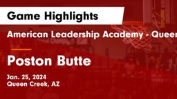 American Leadership Academy - Queen Creek vs Poston Butte  Game Highlights - Jan. 25, 2024