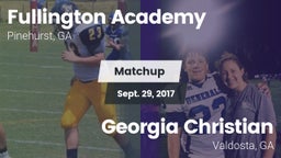 Matchup: Fullington Academy vs. Georgia Christian  2017