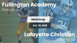 Matchup: Fullington Academy vs. Lafayette Christian  2018