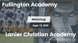 Matchup: Fullington Academy vs. Lanier Christian Academy 2019