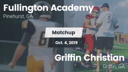 Matchup: Fullington Academy vs. Griffin Christian  2019