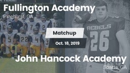 Matchup: Fullington Academy vs. John Hancock Academy  2019