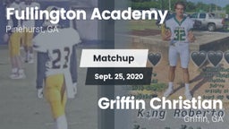 Matchup: Fullington Academy vs. Griffin Christian  2020