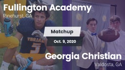 Matchup: Fullington Academy vs. Georgia Christian  2020