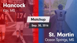 Matchup: Hancock vs. St. Martin  2016