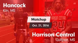 Matchup: Hancock vs. Harrison Central  2016