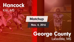 Matchup: Hancock vs. George County  2016