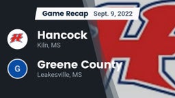 Recap: Hancock  vs. Greene County  2022