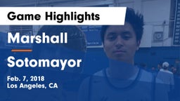 Marshall  vs Sotomayor  Game Highlights - Feb. 7, 2018