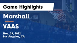 Marshall  vs VAAS Game Highlights - Nov. 29, 2022
