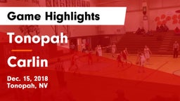 Tonopah  vs Carlin Game Highlights - Dec. 15, 2018