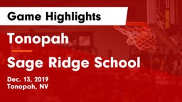 Tonopah  vs Sage Ridge School Game Highlights - Dec. 13, 2019